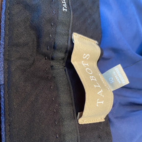 Talbots Blue Wool Pant (NWT) - Picture 7 of 11